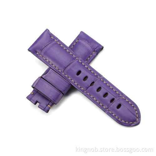 OP-337W Genuine Assolutamente Calf Leather Watch Strap - purple